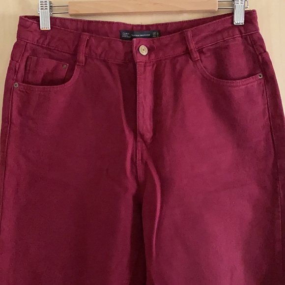 Zara Trafaluc mom jeans in wine color - Picture 2 of 10